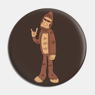 Rock on sasquatch Pin