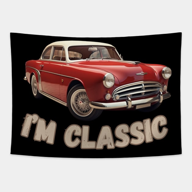 I'm classic | Funny vintage retro grunge t-shirt with old truck makes a great gift for dad, or husband especially Fathers Day Tapestry by PrintVibes