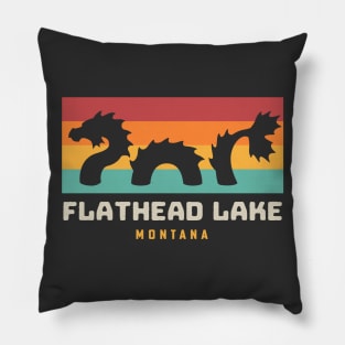 Flathead Lake Monster Montana Folklore Pillow