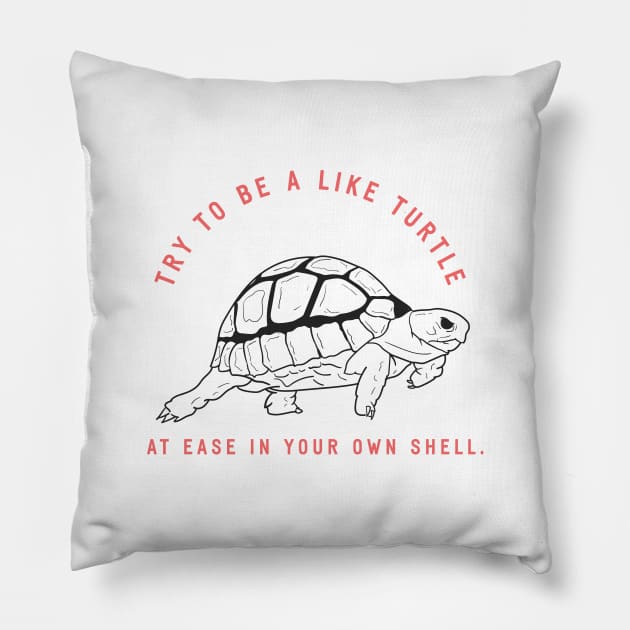 Quarantine Like A Turtle Pillow by Tosh.co