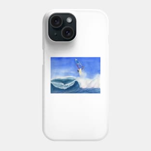 Windsurfer Watercolor Painting Phone Case