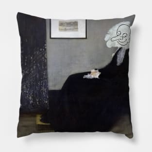 Mr. Bean Whistler's Mother Pillow