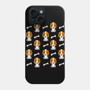 Funny dog wth bone pattern Phone Case