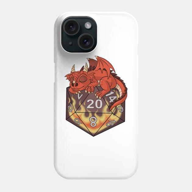 Dice Red Dragon Phone Case by Danielle_Mahaffey