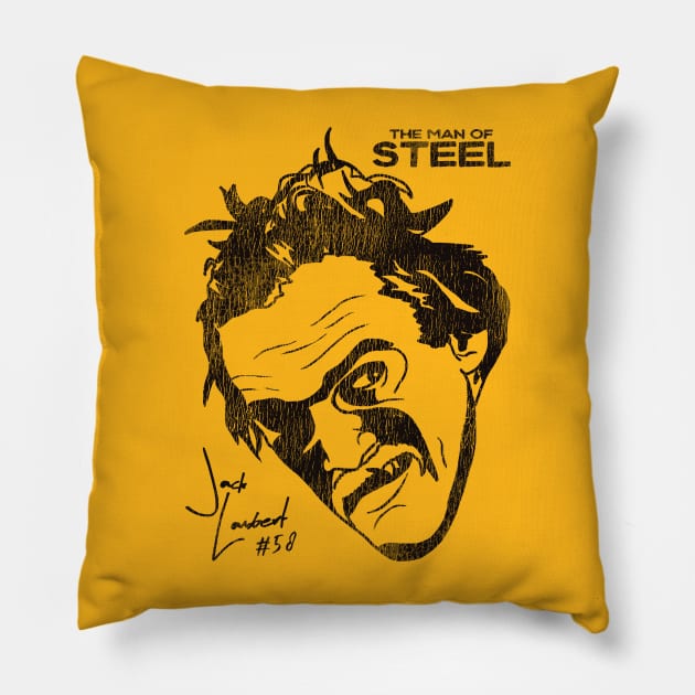 Jack Lambert 'The Man of Steel' Pillow by darklordpug