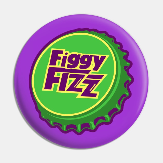 Retro Vintage Figgy Fizz Soda Bottlecap Pin by StudioPM71