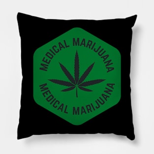 Medical Marihuana Badge Pillow