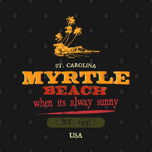 Myrtle Beach Retro Vibes South Carolina by Alexander Luminova