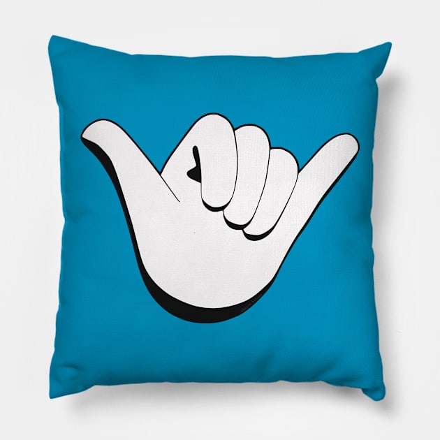 Shaka Sign Pillow by AKdesign