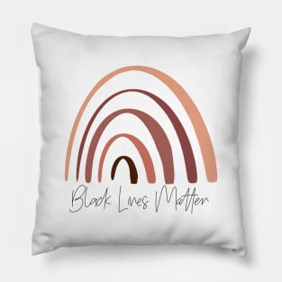 BLACK LIVES MATTER BLACK BROWN SKIN TONES MELANIN RAINBOW Pillow