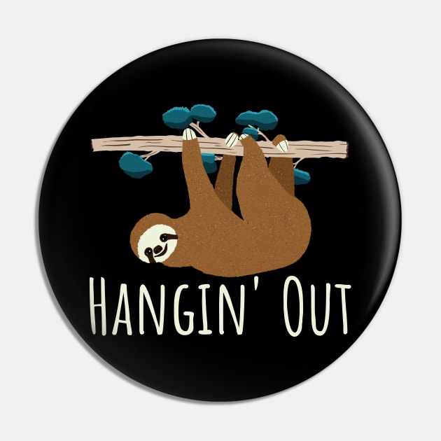 Sloth Hangin' Out Pin by Jesabee Designs