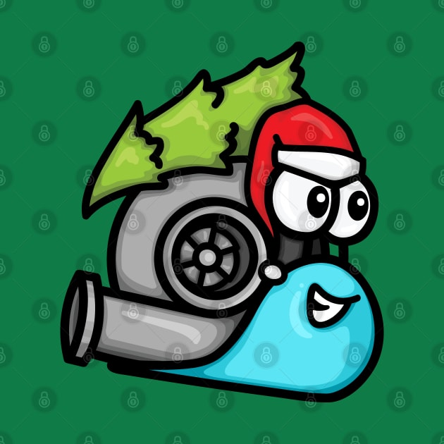 Turbo Snail - Christmas Tree Hauler (blue) by hoddynoddy