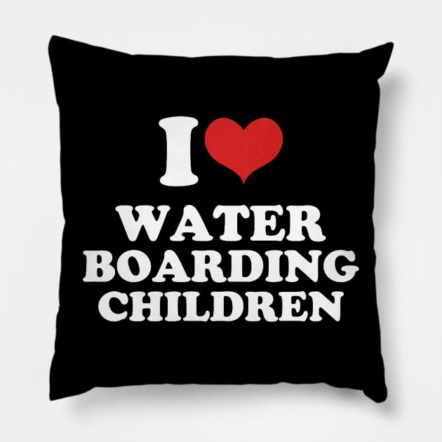 I Love Water Boarding Children Premium Pillow by Neldy