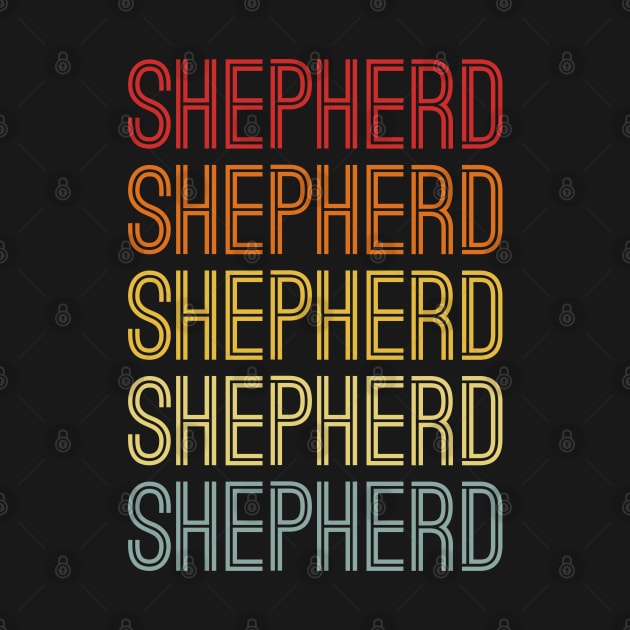 Shepherd Name Vintage Retro Pattern by CoolDesignsDz