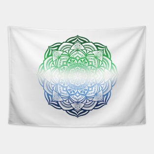 Gradient Gay Male Pride Mandala Tapestry