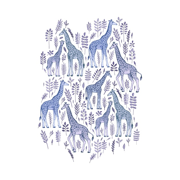 Blue Giraffe Pattern by micklyn