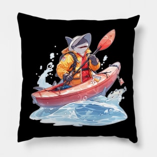 Cautious Kayaker Anime Shark Pillow