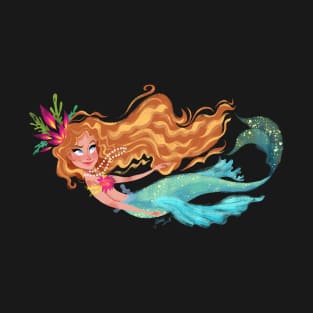 Mermaid fluir hair T-Shirt