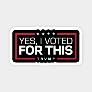 Yes, I Voted for This – Pro Trump 2025 Magnet