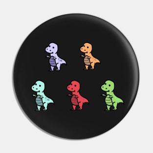 Colorful Dinosaurs Sticker Bundle Pin