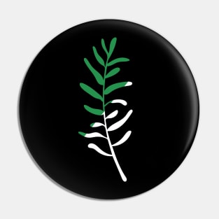 Modern abstract olive tree branch illustration Pin