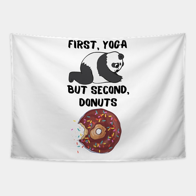 First yoga, but second, donuts Tapestry by Left o right