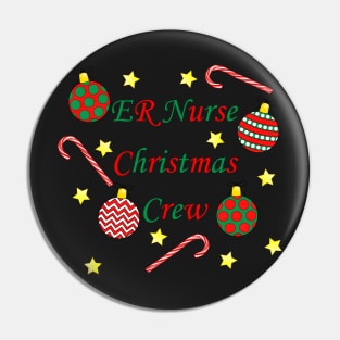 ER Nurse Christmas Crew (Red and Green) Pin