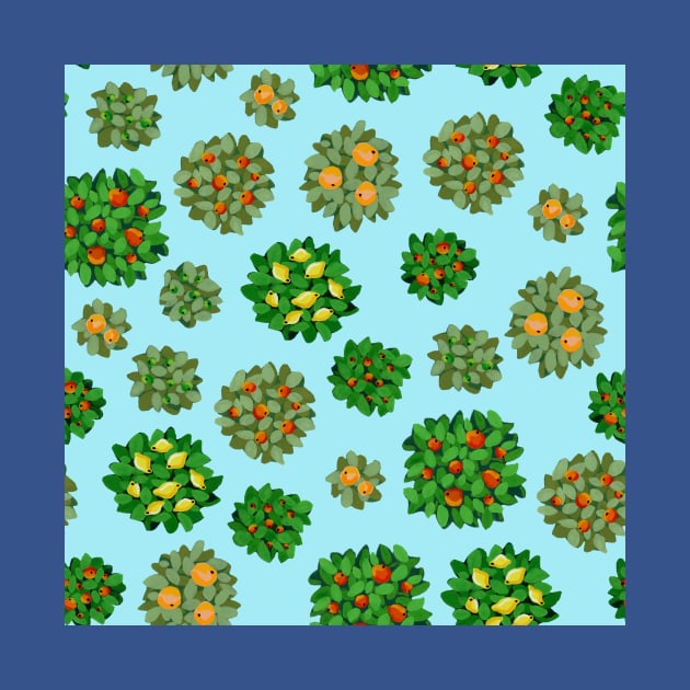 Citrus Trees Pattern by paintedpansy