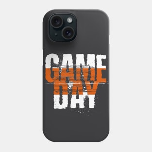 Orange Gameday // Grunge Vintage Football Game Day Burnt Phone Case