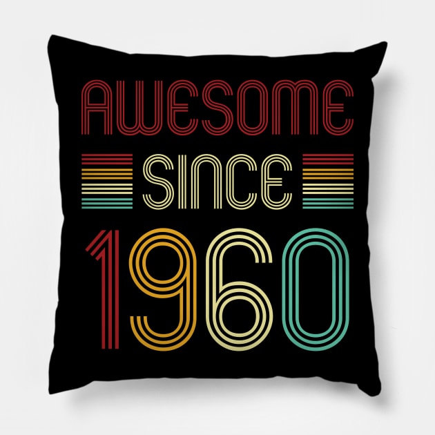 Vintage Awesome Since 1960 Pillow by Che Tam CHIPS