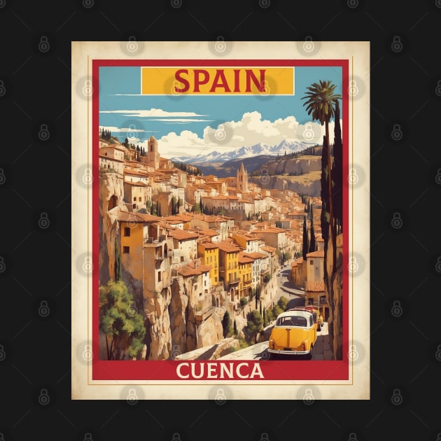 Cuenca Spain Travel Tourism Retro Vintage by TravelersGems