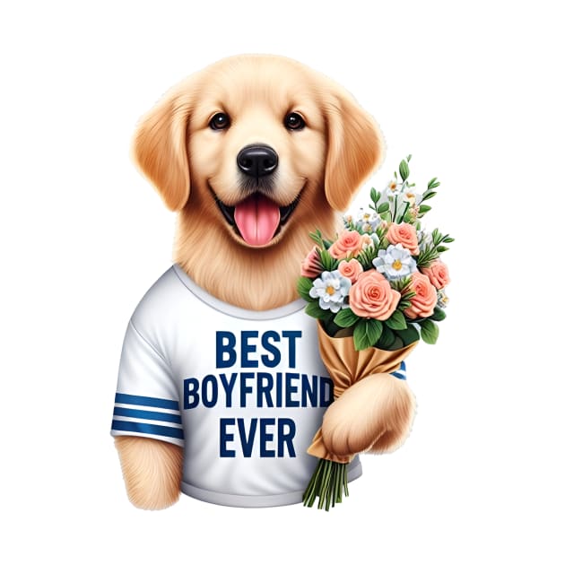 Golden Retriever Best Boyfriend Ever by PrintWizardArt
