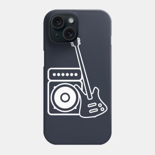 Bass Guitar (White) Phone Case