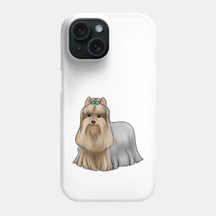 Dog - Yorkshire Terrier - Tan and Blue Show Cut Phone Case