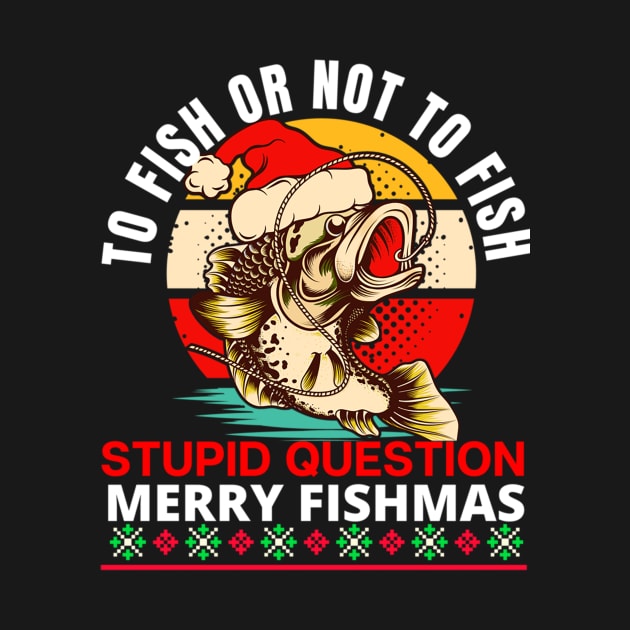 Funny Christmas Fisherman by MonataHedd