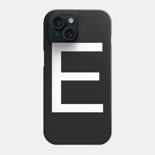 Helvetica E in white Phone Case