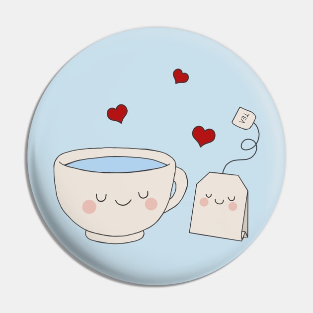 Cute Tea Pin by valentinahramov