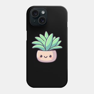 Cute Succulent in a Pot | Kawaii Cute Plant Art for Plant Lovers | Kawaii Style Phone Case