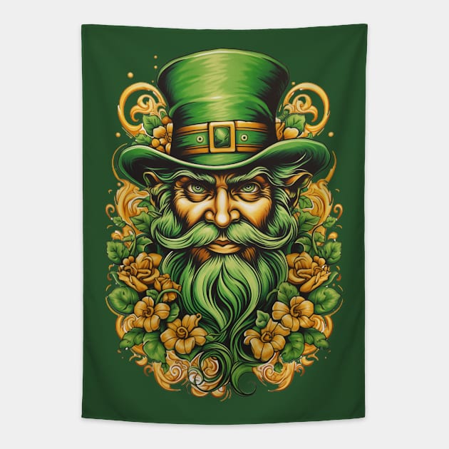 Floral Leprechaun Tapestry by JunkyDotCom