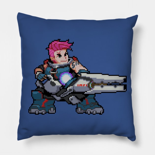 Overwatch - 16-Bit Zarya Pillow by wyckedguitarist