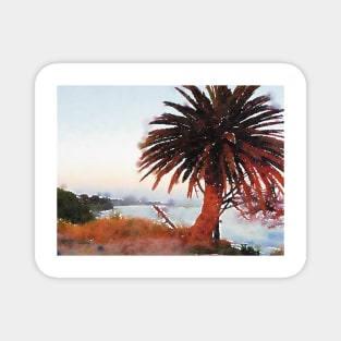 Sunset by the Beach Magnet