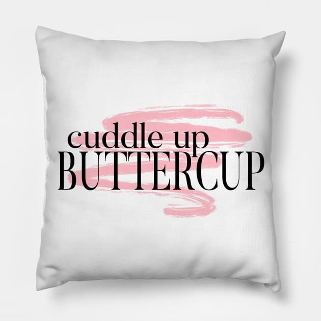 Cuddle Up Buttercup Pillow by MelissaJoyCreative