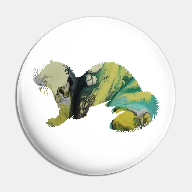 Ferret Art Pin by TheJollyMarten