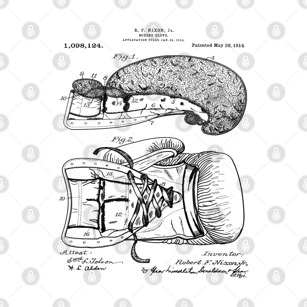 Vintage MMA Boxing Glove Patent 1914 by MadebyDesign