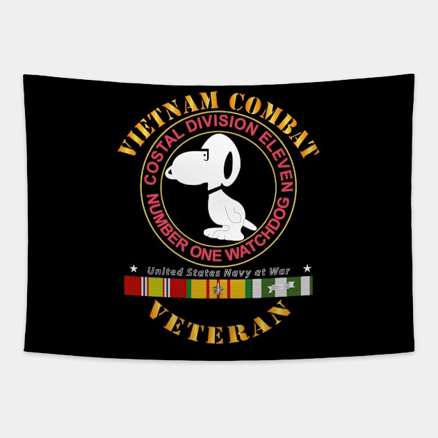 Vietnam Cbt Vet - Coastal Div 11 - Number 1 Watchdog Blk w SVC Tapestry by twix123844