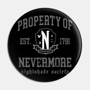 nevermore academy (distressed) Pin