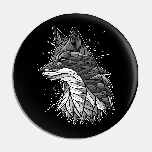 Stain Fox Tattoo Pin by albertocubatas