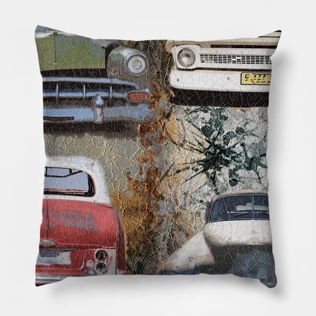 Oldtimer composition Pillow by Againstallodds68