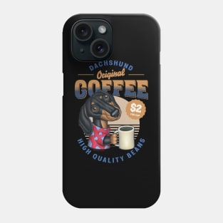 Doxie Funny cute Dachshund classic Coffee drinkers Phone Case