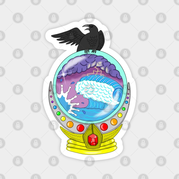 Stormy crystal ball Magnet by MelanieJeyakkumar